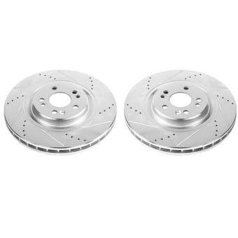 compare product Power Stop 00-03 Mercedes-Benz ML55 AMG Front Evolution Drilled & Slotted Rotors - Pair