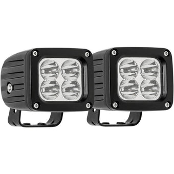compare product Westin Quadrant LED Auxiliary Light 3 inch x 2.5 inch Flood w/5W Cree (Set of 2) - Black