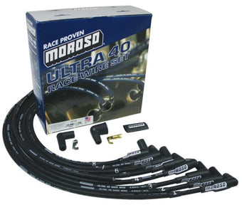 compare product Moroso Chevrolet Big Block Ignition Wire Set - Ultra 40 - Unsleeved - HEI - Crab Cap - Black
