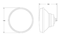Hella Vision Plus 5 - 3/4in Round Conversion H4 Headlamp High/Low Beam - Single Lamp - My Store