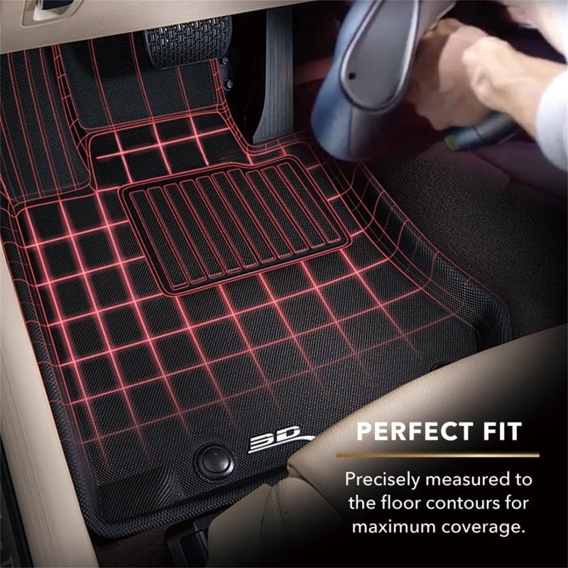 3D MAXpider 2012 - 2018 Ford Focus Kagu 2nd Row Floormats - Black - My Store