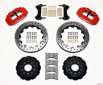 compare product Wilwood Narrow Superlite 6R Front Hat Kit 13.06in Drilled Red 98-02 Camaro/Firebird