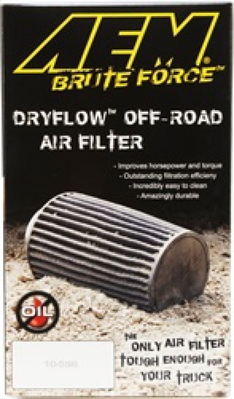AEM Dryflow Conical Air Filter 2.75in Flange ID / 6in Base OD / 5.125in Top OD / 9.125in Height - My Store