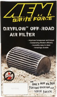 AEM Dryflow Conical Air Filter 2.75in Flange ID / 6in Base OD / 5.125in Top OD / 9.125in Height - My Store