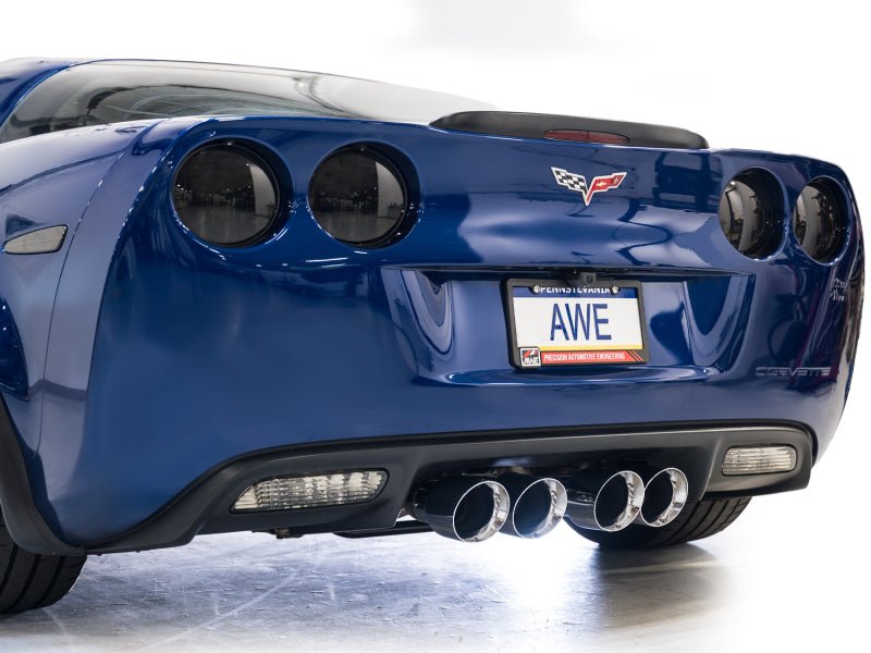 AWE Tuning C6 Chevrolet Corvette Z06/ZR1 Touring Edition Axle - Back Exhaust w/ Chrome Silver Tips - My Store