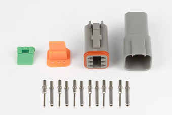 compare product Haltech Matching Set of Deutsch DT-6 Connectors 13 Amp Plug & Pins