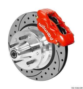 compare product Wilwood Forged Dynalite Pro Series Front Brake Kit Red Caliper 11.00in SRP Drilled & Slotted Rotor