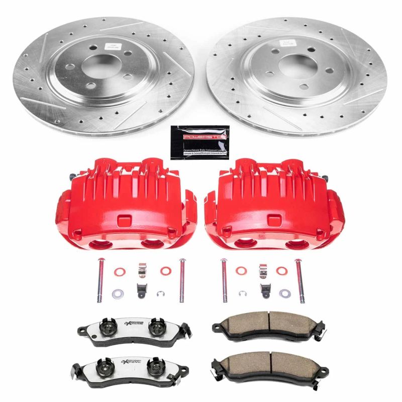 Power Stop 98 - 94 Ford Mustang Front Z26 Street Warrior Brake Kit w/Calipers - My Store