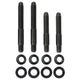 Moroso 2PC 5/16in - 24 x 2.0in & 2 PC 5/16in - 24 X 2.5in Long 12 - Point Nuts Carb Stud Kit w/Bracket - My Store