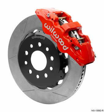 compare product Wilwood 18-25 Jeep JL AERO6 Front Hat Kit 14.00 Red w/Lines