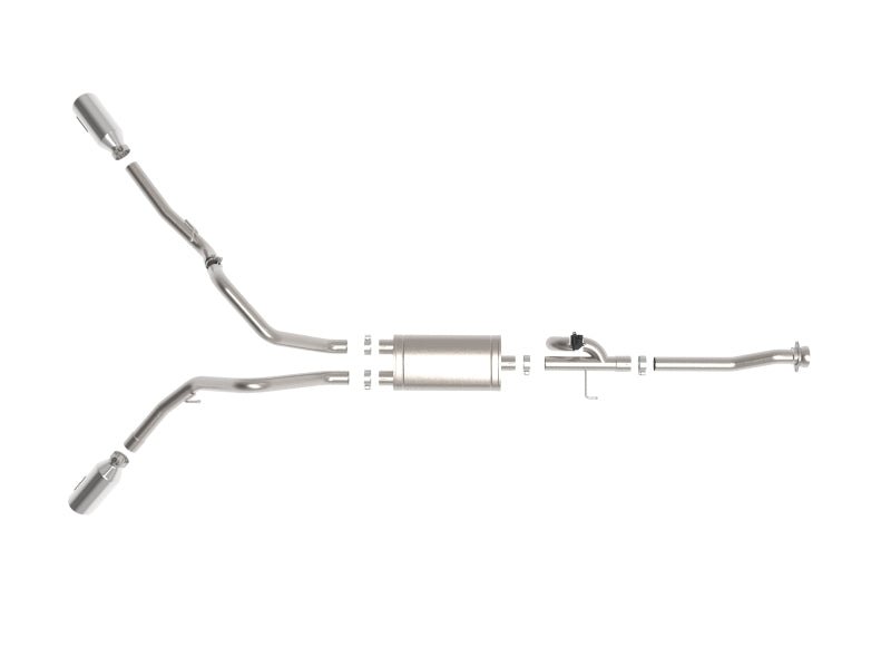 aFe Gemini XV 3in 304 SS Cat - Back Exhaust 2021 Ford F - 150 V6 2.7L/3.5L (tt)/V8 5.0L w/ Polished Tips - My Store