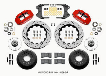 compare product Wilwood Narrow Superlite 6R Front Hub Kit 14.00in Drill Red WWE ProSpindle (5x4.75in 5x5.00in Hub)