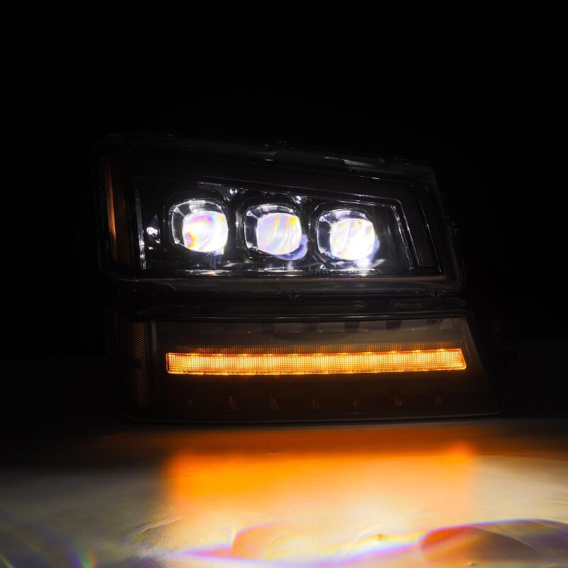 AlphaRex 03 - 06 Chevy Silverado 1500/2500HD/3500HD/Avalanche Alpha - Black NOVA LED Proj Headlights - My Store