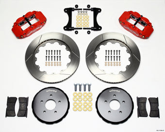 compare product Wilwood Narrow Superlite 6R Front Hat Kit 14.00in Red Nissan 370Z/Fiti G37
