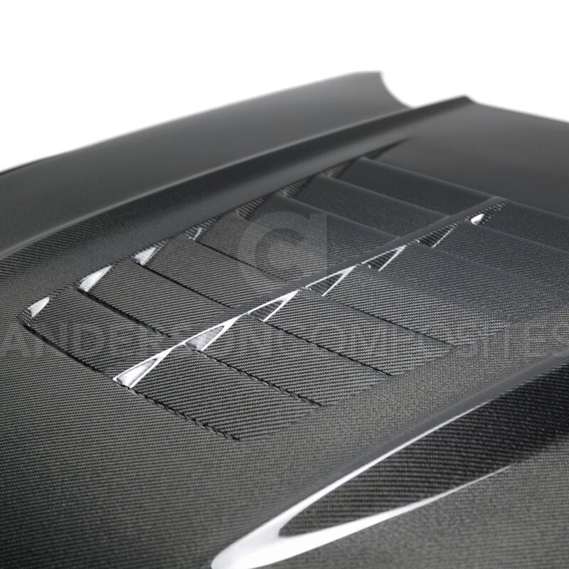 Anderson Composites 15 - 17 Ford Mustang (Excl. GT350/GT350R) Double Sided Type - GT5 Carbon Fiber Hood - My Store