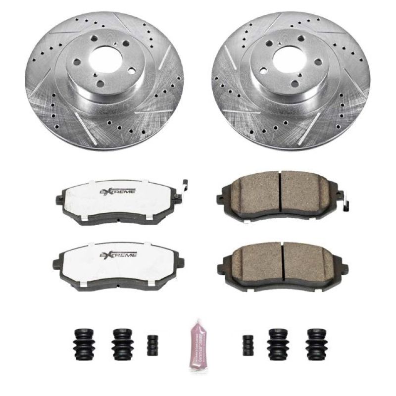 Power Stop 05 - 06 Saab 9 - 2X Front Z26 Street Warrior Brake Kit - My Store