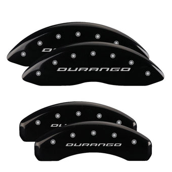 compare product MGP 4 Caliper Covers Engraved Front & Rear 11-18 Dodge Durango Black Finish Silver Durango Logo