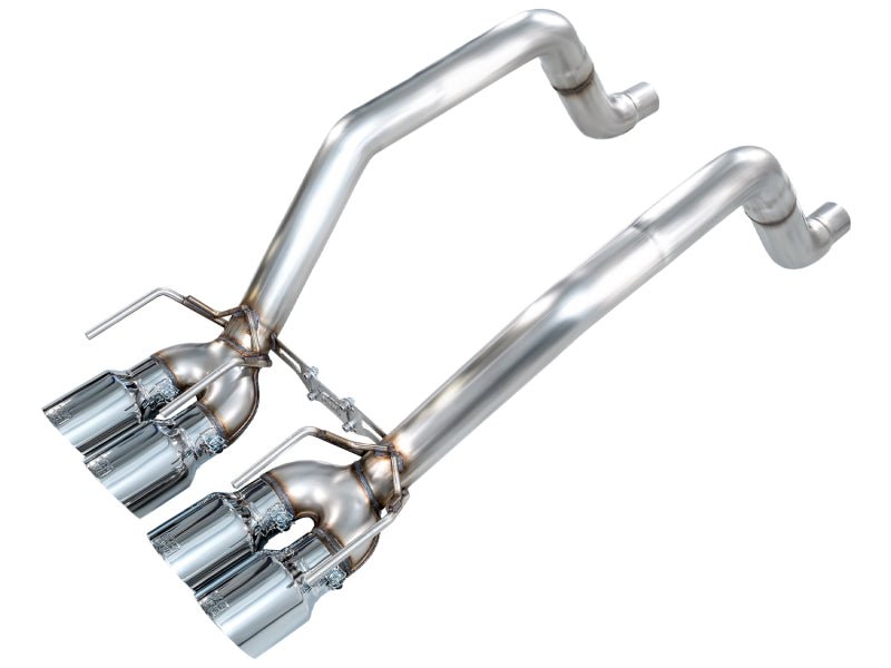 AWE Tuning 05 - 07 C6 Chevrolet Corvette 6.0L Track Edition Axle - Back Exhaust w/ Chrome Silver Tips - My Store
