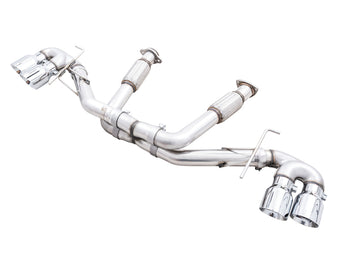 compare product AWE Tuning 2020 Chevrolet Corvette (C8) Track Edition Exhaust - Quad Chrome Silver Tips