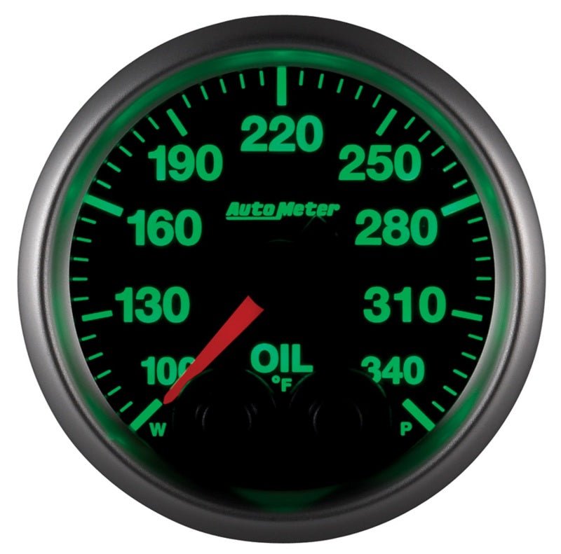 Autometer Elite 52mm 100 - 340 Deg F Oil Temp Peak & Warn w/ Electronic Control Gauge - My Store