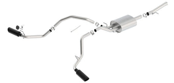 compare product Borla 14-18 GMC Sierra 1500 5.3L Reg Cab 78.8in Bed 2.75 to 2.25in Atak Catback (Black Chrome Tip)