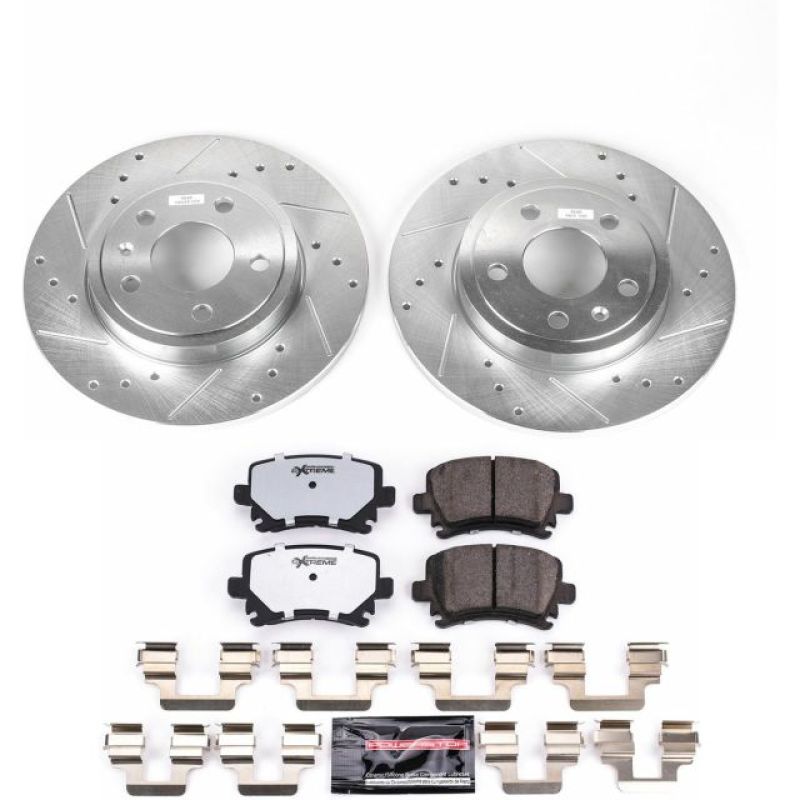 Power Stop 05 - 09 Audi A4 Rear Z26 Street Warrior Brake Kit - My Store