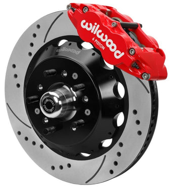 compare product Wilwood 70-81 FBody/75-79 A&XBody FNSL6R Frt BBK 14in D/S Rtr Red Calipers Use w/ Pro Drop Spindle