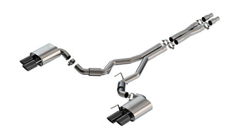 compare product Borla 2024 Ford Mustang GT 5.0L V8 3 in ATAK Catback Non-Active Exhaust- Black Chrome Quad Tip
