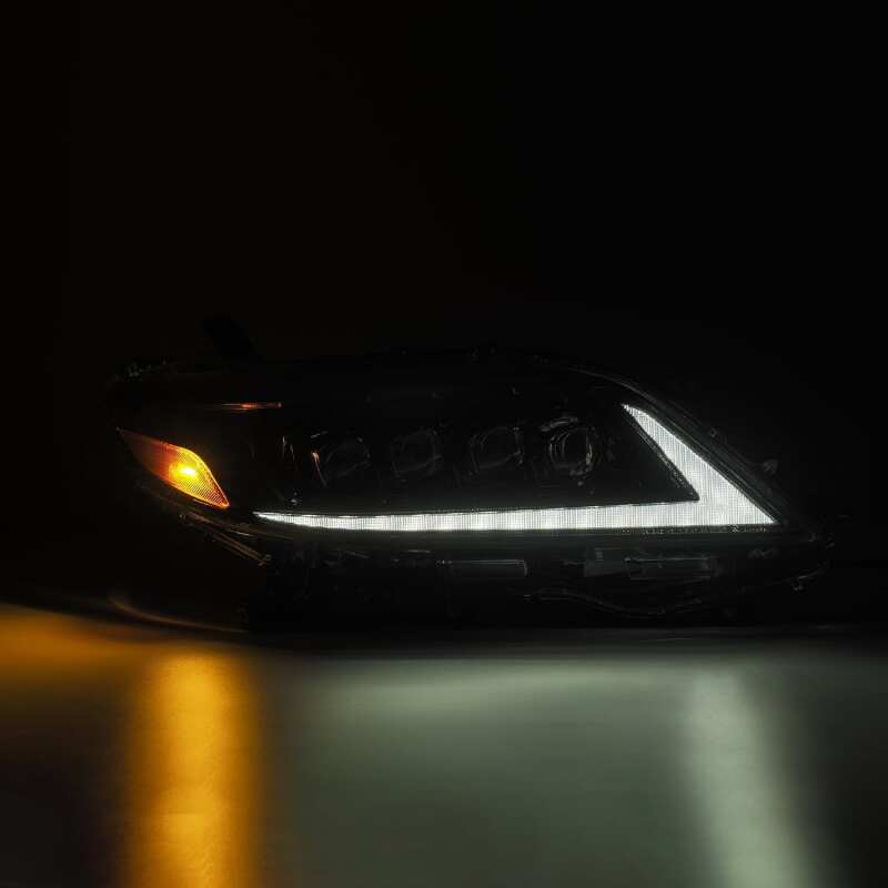 AlphaRex 11 - 21 Toyota Sienna LUXX LED Proj Headlights Plank Style Alpha Black w/Seq Signal/DRL - My Store
