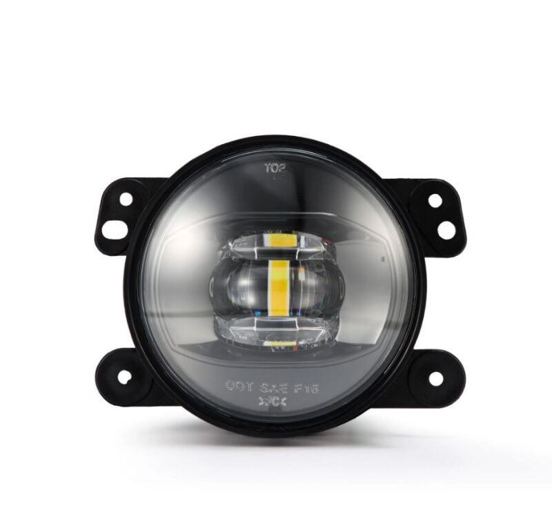 AlphaRex Universal Chrysler/Dodge/Hummer/Jeep DoubleTap Dual Color LED Proj Fog Lights - White/Amber - My Store