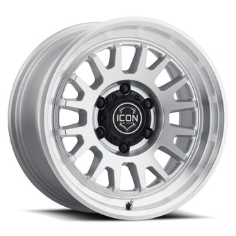 compare product ICON Anza 17x8.5 5x150 25mm Offset 5.75in BS Silver Machined Wheel