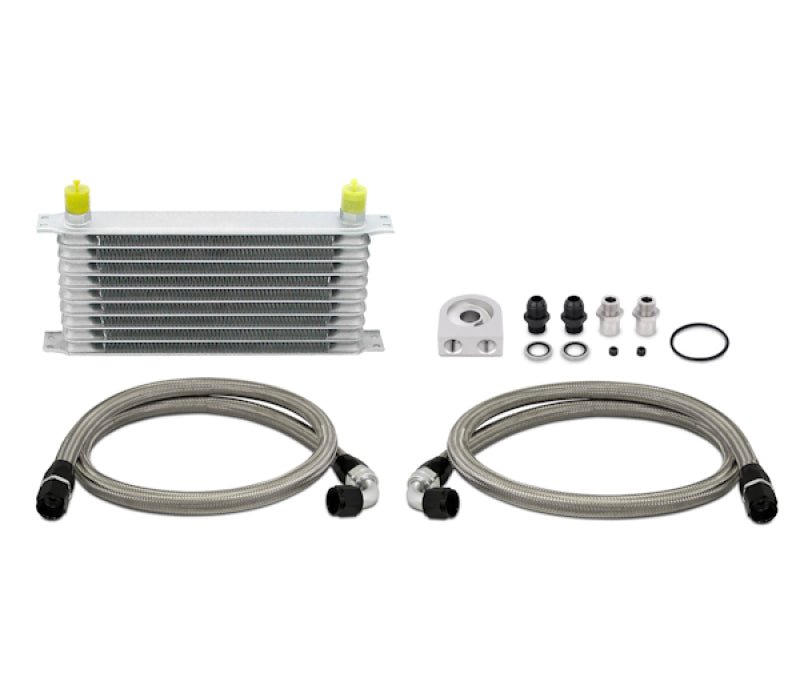 Mishimoto Universal 10 Row Oil Cooler Kit (Metal Braided Lines) - My Store