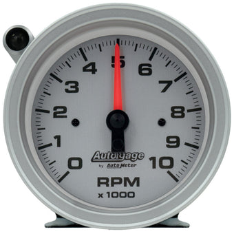 compare product AutoMeter Tachometer Gauge 10K RPM 3 3/4in Pedestal w/Ext. Shift-Light - Silver Dial/Black Case
