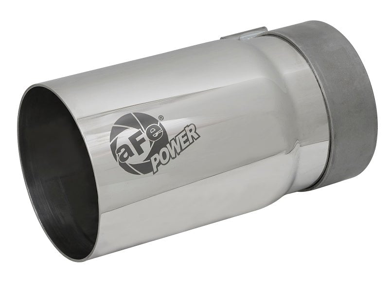 aFe MACH Force - Xp Universal Exhaust Tip 3 - 1/2 IN Inlet x 4 IN Outlet x 7 IN Polished Right Side Exit - My Store
