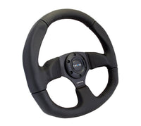 NRG Reinforced Steering Wheel (320mm Horizontal / 330mm Vertical) Leather w/Black Stitching - My Store