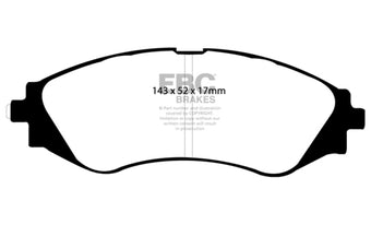 compare product EBC 03-11 Chevrolet Aveo 1.6 Ultimax2 Front Brake Pads