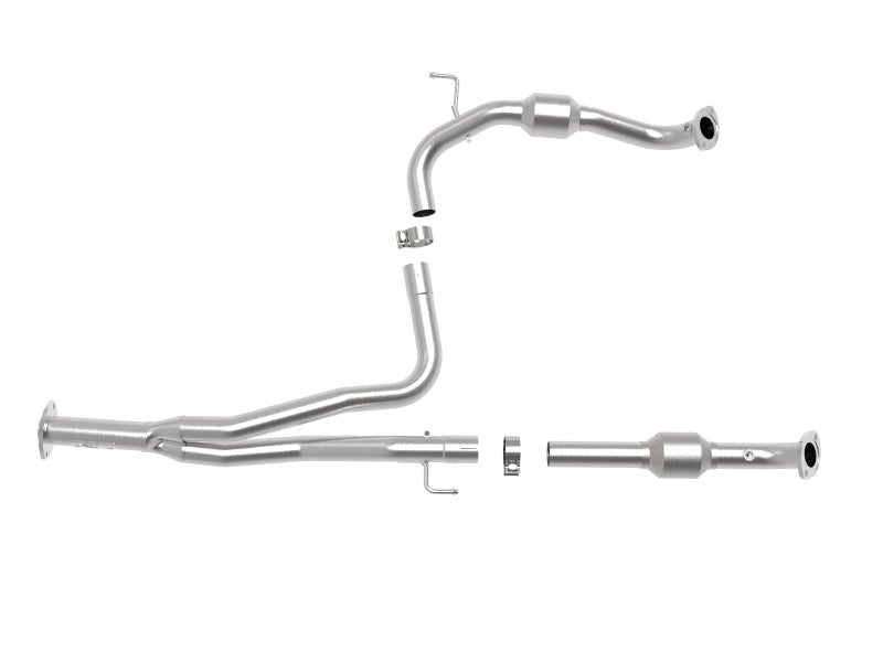 aFe Power Twisted Steel Y - Pipe w/ Cat SS 16 - 20 Toyota Tacoma V6 3.5L (4WD Only) - My Store