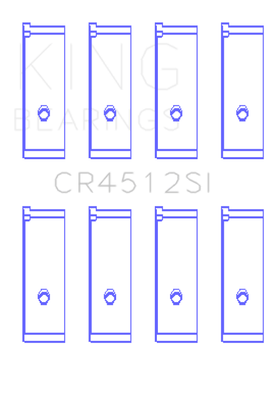 King Engine Bearings Honda D17A1/2 1.7L 16V (Size +0.25mm) Connecting Rod Bearing Set - My Store