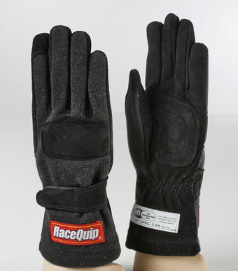 compare product RaceQuip Black 2-Layer SFI-5 Glove - Large
