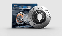 SHW 2020 BMW X5 M 4.4L Left Rear Cross - Drilled Lightweight Brake Rotor (34208074285) - My Store
