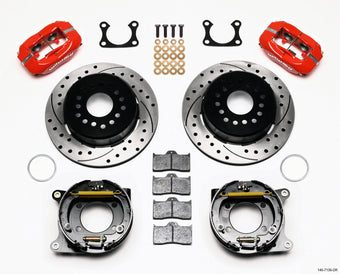 compare product Wilwood Forged Dynalite P/S P-B Kit Drilled-Red Big Ford 2.36in Offset