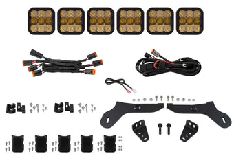 compare product Diode Dynamics 17-20 Ford Raptor SS5 Grille CrossLink Lightbar Kit - Sport Yellow Combo