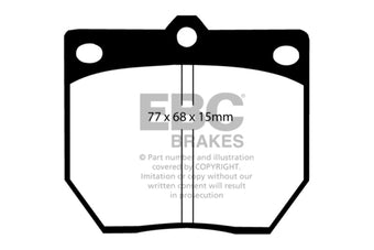 compare product EBC 70-74 Datsun 240Z 2.4 Greenstuff Front Brake Pads