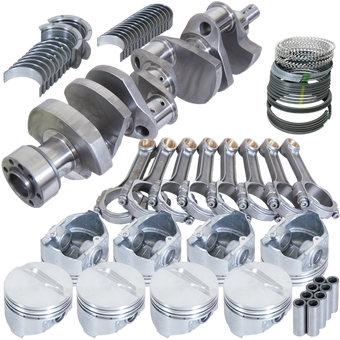 compare product Eagle Chevy 350 1Pc 3.750in Crank 5.700in I-Beam Rods 4.030in Pistons 168 Tooth FP Balanced Assembly