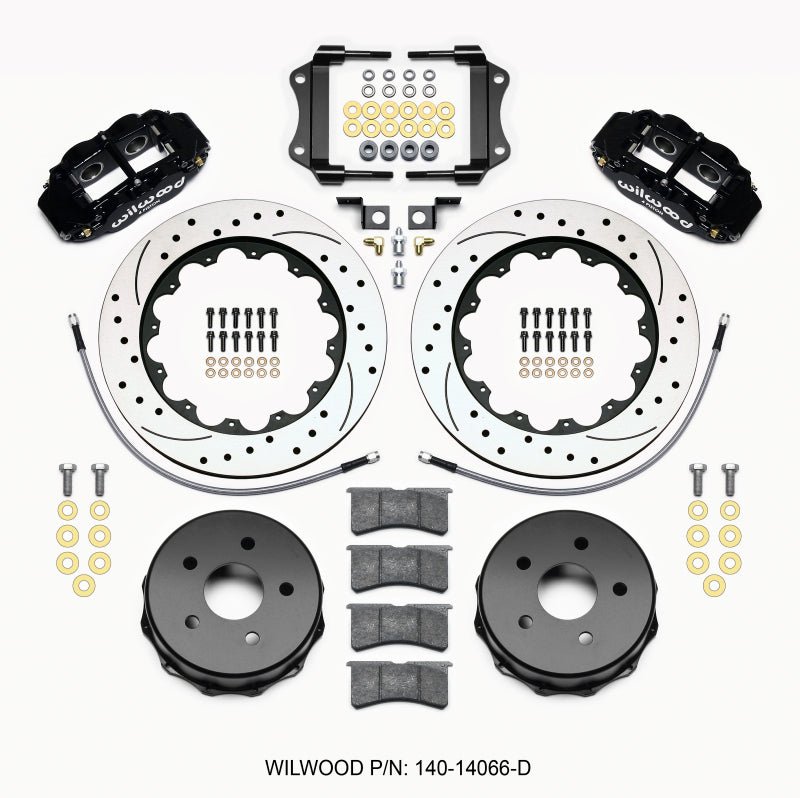 Wilwood Narrow Superlite 4R Rear Kit 14.00in Drilled 2007 - up Jeep JK w/Lines - My Store