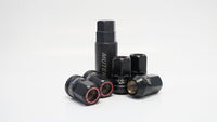 Wheel Mate Muteki HR38 Open End Lug Nuts 12x1.50 Black Chrome / Blue Ring - My Store