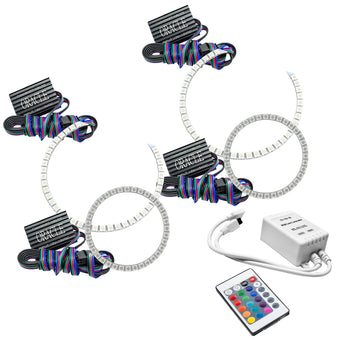 compare product Oracle Nissan Altima Sedan 10-12 Halo Kit - ColorSHIFT w/ Simple Controller