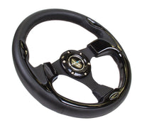 NRG Reinforced Steering Wheel (320mm) Blk w/Gloss Black Trim - My Store