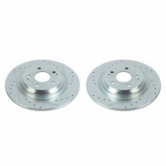 compare product Power Stop 17-20 Acura MDX Rear Evolution Drilled & Slotted Rotors - Pair
