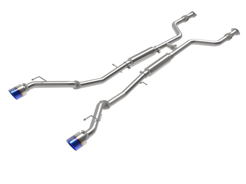 aFe POWER Takeda 2023 Nissan Z 2 1/2in 304 SS Cat - Back Exhaust System w/ Blue Flame Tips - My Store